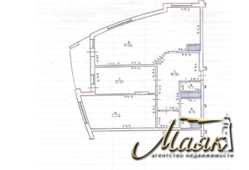 Трёхкомнатная квартира.